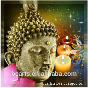 Famous handmade painting decor beautiful color oil painting light up buddha canvas painting
